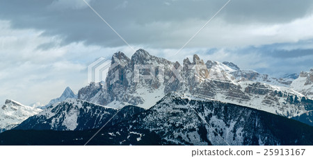 Winter Dolomite mountain panorama 25913167