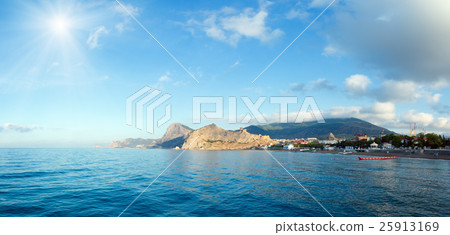 Genoese fortress and summer rocky coastline,Crimea 25913169