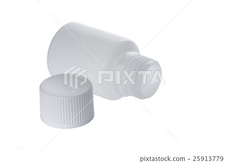 White plastic medical container bottle,isolated White plastic medical container bottle,isolated 25913779