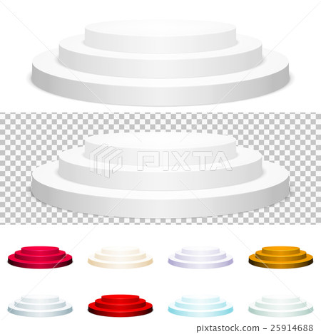 Set of Round podium. Scene. EPS 10 Set of Round podium. Scene. EPS 10 25914688