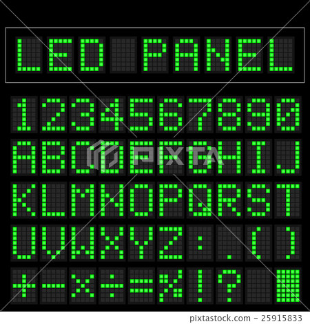 Green digital squre led font display Green digital squre led font display 25915833