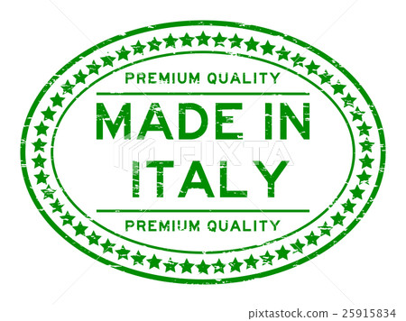 Grunge green premium quality made in Italy  stamp 25915834