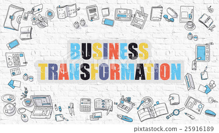 Business Transformation Concept with Doodle Design Business Transformation Concept with Doodle Design 25916189