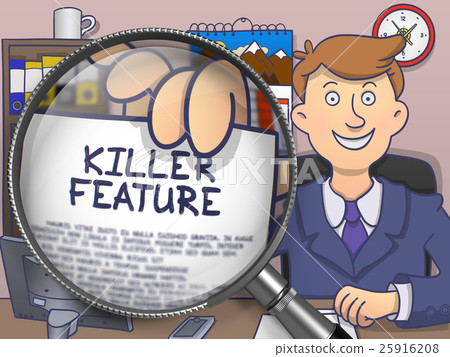 Killer Feature through Lens. Doodle Concept. Killer Feature through Lens. Doodle Concept. 25916208