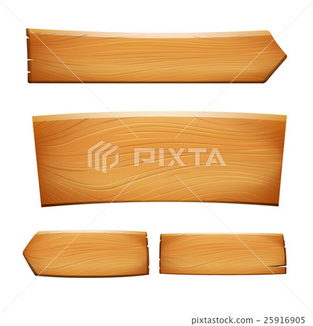 Realistic nature vintage wooden sign vector  25916905