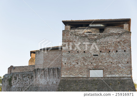 Walls of Sigismondo Castle in Rimini, Italy. 25916971