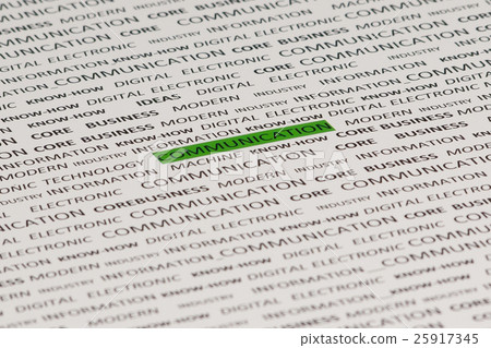 close up of the word communication highlighted close up of the word communication highlighted 25917345