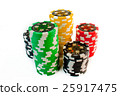 stack of gambling chips on white background 25917475