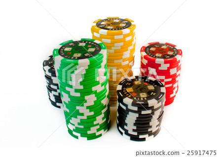 stack of gambling chips on white background stack of gambling chips on white background 25917475