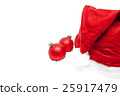 christmas balls with red santa claus hat  25917479
