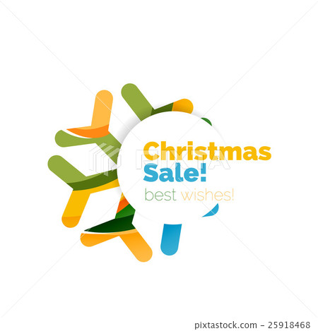 Christmas and New Year geometric banner with text 25918468