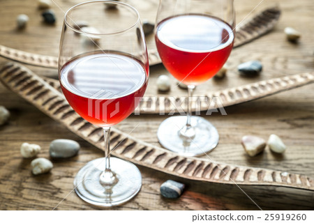 Glasses of rose wine Glasses of rose wine 25919260