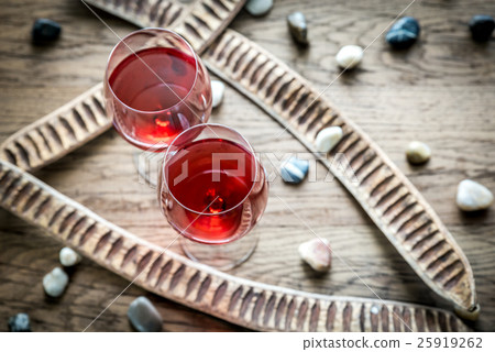 Glasses of rose wine Glasses of rose wine 25919262