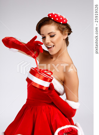 beautiful sexy girl wearing santa claus clothes beautiful sexy girl wearing santa claus clothes 25919326