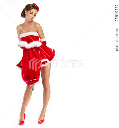 beautiful sexy girl wearing santa claus clothes beautiful sexy girl wearing santa claus clothes 25919332