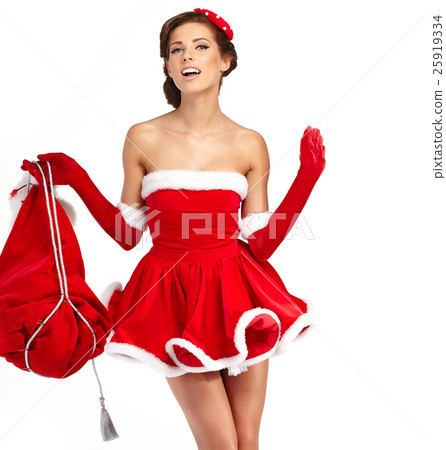 beautiful sexy girl wearing santa claus clothes beautiful sexy girl wearing santa claus clothes 25919334