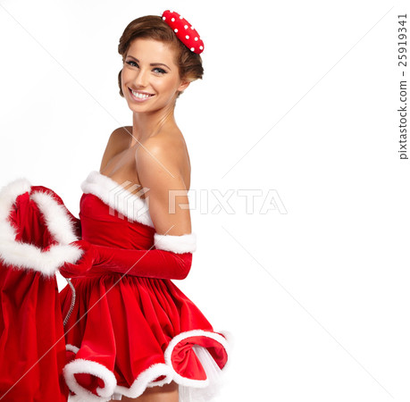 beautiful sexy girl wearing santa claus clothes beautiful sexy girl wearing santa claus clothes 25919341