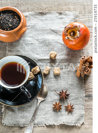 Fruit tea with spices and cookies Fruit tea with spices and cookies 25919735
