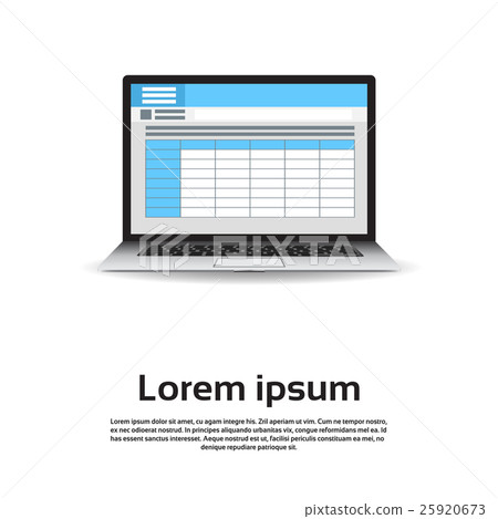 Laptop Computer Monitor Empty Table Infographic Laptop Computer Monitor Empty Table Infographic 25920673