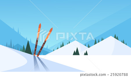 Ski In Snow Winter Sport Mountain Background 25920788