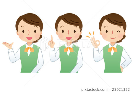 女性面部表情設置OL職員 25921332