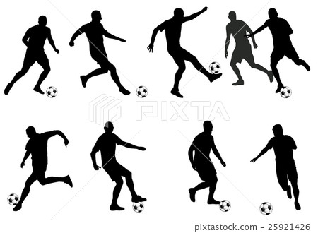 soccer players silhouettes soccer players silhouettes 25921426