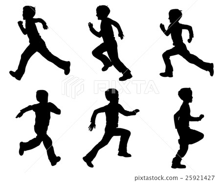 kid running silhouettes 25921427