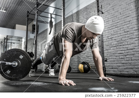 Pushup workout in gym 25922377