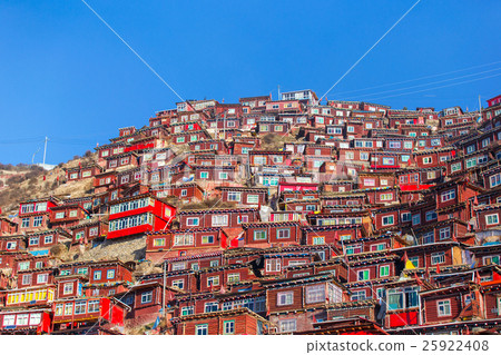 Top view night scene at Larung gar Top view night scene at Larung gar 25922408