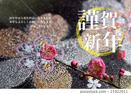 2017年新年賀卡設計素材 - 幸運物品 25922611