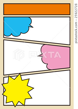 [Postcard template] Cartoon-like photo frame 25922728