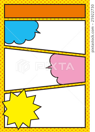 [Postcard template] American comic style photo frame 25922730