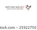 2017 New Year's card design material - illustration 25922750