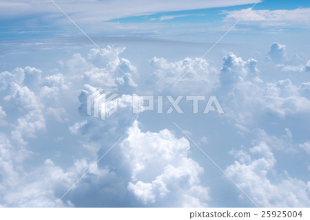 Blue sky view from airplane Blue sky view from airplane 25925004