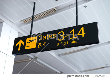 Gate information board in international airport Gate information board in international airport 25925069
