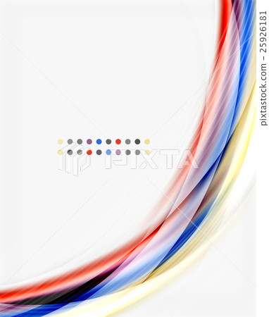 Smooth colorful line on white. Wave abstract Smooth colorful line on white. Wave abstract 25926181