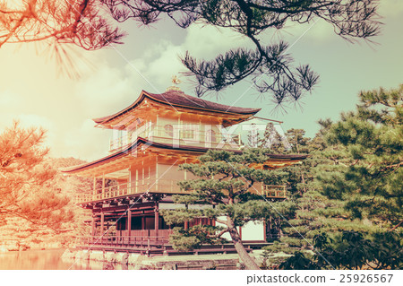 Kinkakuji Temple " The Golden Pavilion" in Kyoto, Japan ( Filtered image processed vintage effect. ) Kinkakuji Temple " The Golden Pavilion" in Kyoto, Japan ( Filtered image processed vintage effect. ) 25926567
