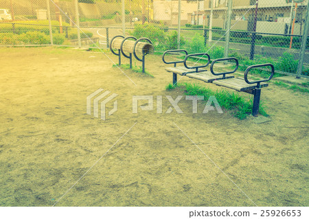 Wooden bench in the park ( Filtered image processed vintage effect. ) 25926653