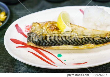 Japanese food style Saba teriyaki grilled 25926654