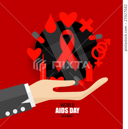 World AIDS Day. 1st December World Aids Day poster. Vector illustration. 25927082