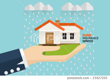 Home insurance business service. Vector illustration concept of insurance. 25927203