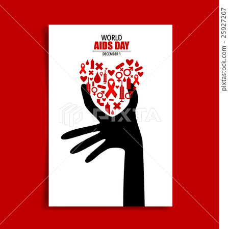 World AIDS Day. 1st December World Aids Day poster. Vector illustration. 25927207