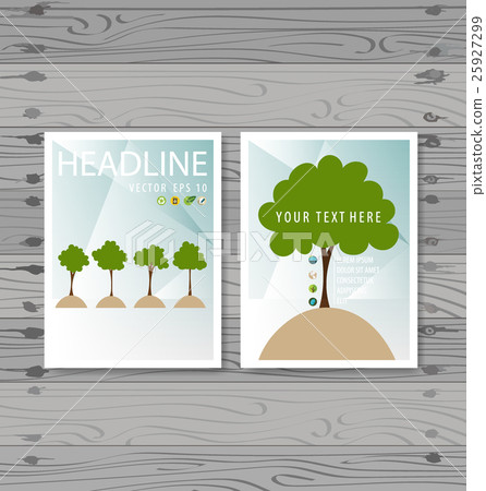 Vector Brochure Flyer design Layout template. Ecology background with elements for magazine, cover, poster design. 25927299