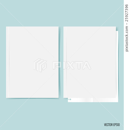 Blank catalog, magazines,book mock up on blue background. Vector illustration. Blank catalog, magazines,book mock up on blue background. Vector illustration. 25927396