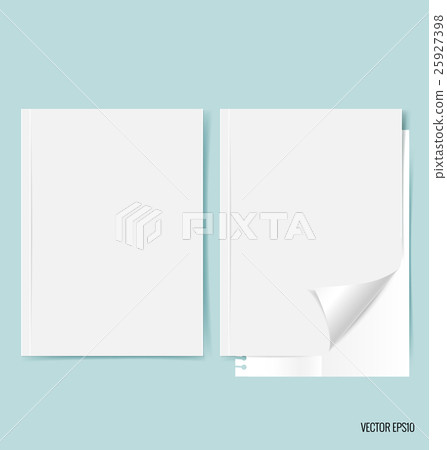 Blank catalog, magazines,book mock up on blue background. Vector illustration. Blank catalog, magazines,book mock up on blue background. Vector illustration. 25927398