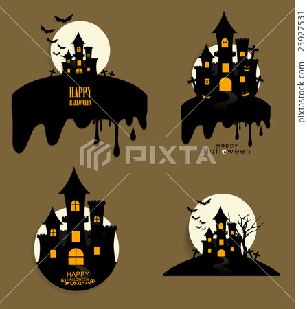 Happy Halloween design background. Vector illustration. 25927531