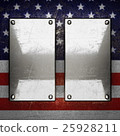silver background painted to US flag.  25928211