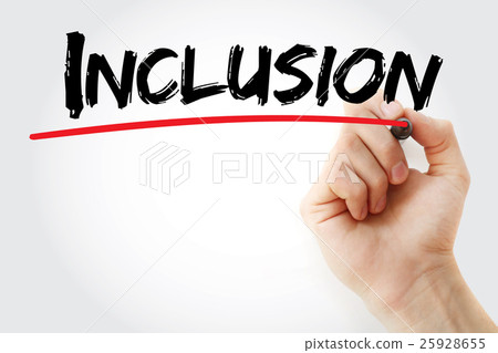 Hand writing Inclusion with marker 25928655