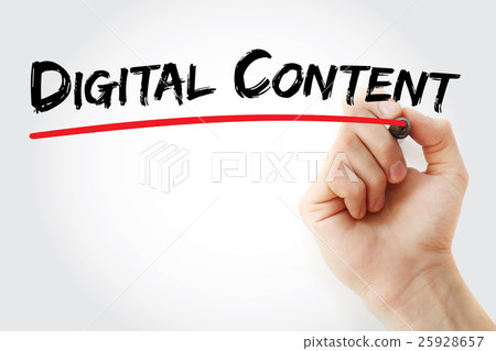Hand writing Digital Content with marker Hand writing Digital Content with marker 25928657