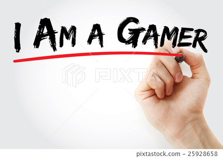 Hand writing I Am a Gamer with marker Hand writing I Am a Gamer with marker 25928658